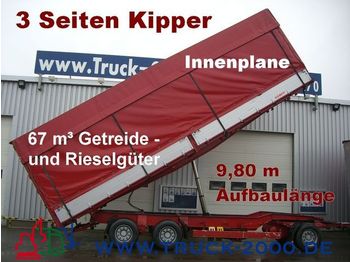 KEMPF 3-Seiten Getreidekipper 67m³   9.80m Aufbaulänge - Gardinanhænger