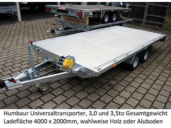 Ny Biltransportør påhængsvogn Humbaur - Universal 3500 Fahrzeugtransporter 3,5to Aluboden: billede 1