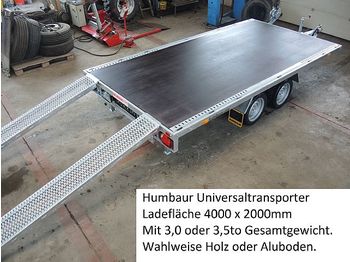 Ny Biltransportør påhængsvogn Humbaur - Universal 3500 Fahrzeugtransporter 3,5to Holzboden: billede 1