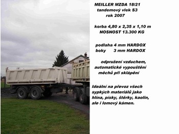 MEILLER MZDA 18/21 Tandem Kipper / tandem tipper - Tipvogn påhængsvogn