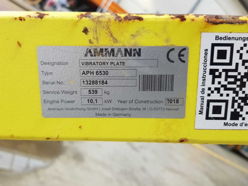 Pladevibrator Ammann APH 6530 Rüttelplatte / 539kg / 2018 / Diesel: billede 8