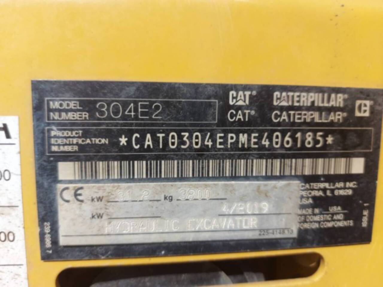 Bæltegravemaskine CAT 304E2CR: billede 6
