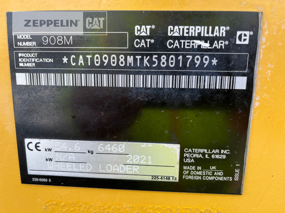 Gummihjulslæsser Caterpillar 908M: billede 12