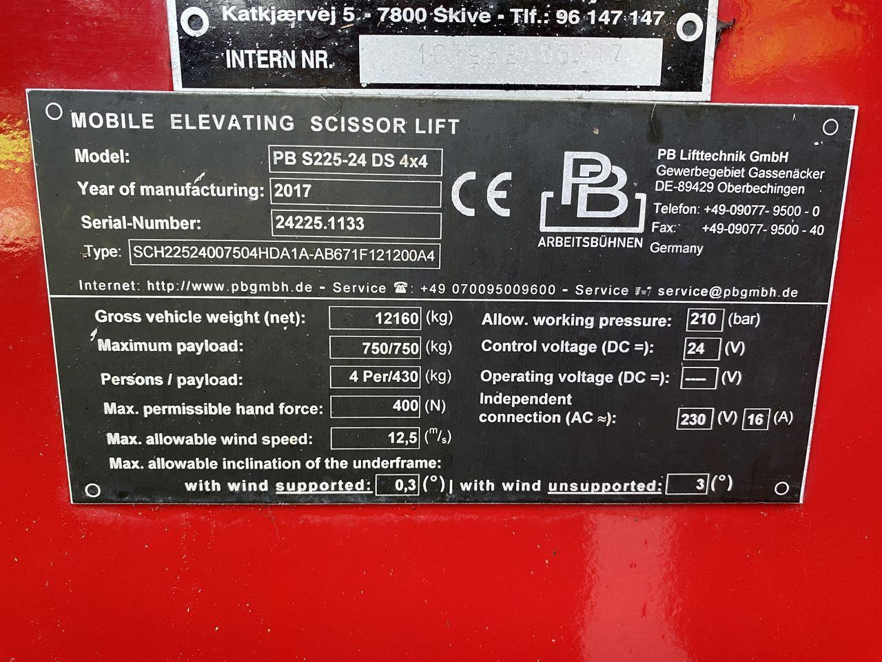Sakselift PB S225-24DS 4X4