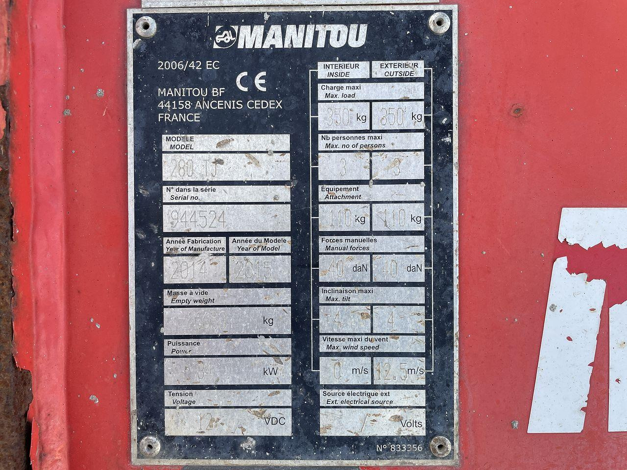 Teleskoplift Manitou 280TJ