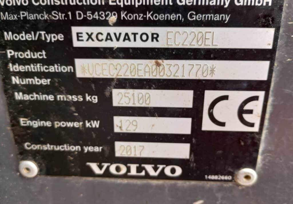 Bæltegravemaskine Volvo EC220EL: billede 13