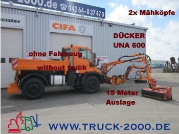 UNIMOG Dücker UNA600 Böschungsmäher 2 Mähköpfe-15 Meter - Slåmaskine