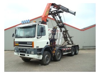 DAF 85-340 8X4 + crane palfinger - Containerbil/ Veksellad lastbil