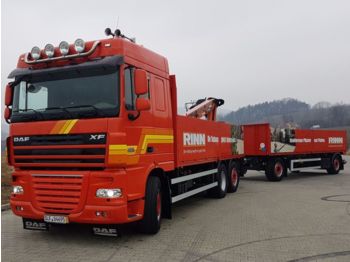 Lastbil med lad DAF XF 105.460 Pritsche 6,50 m + KRAN + Anhänger!: billede 1