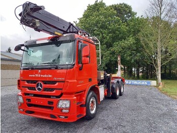 Tømmerbil, Lastbil med kran Mercedes-Benz Actros 3360 GRUMIER-steel suspension-alcoa: billede 1