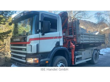 Tipvogn lastbil, Lastbil med kran Scania P124C 420 4x4, E3, Wechselsystem Kipper/Kran: billede 1