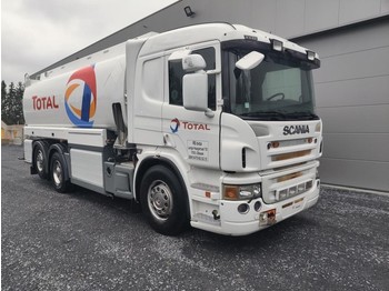 Tankbil til transportering brandstof Scania P340 6x2- fuel truck 18000L-lift and steering axle: billede 1