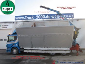 Tipvogn lastbil, Lastbil med kran Scania P380 Glas Metall Wertstoff Recycling 37m³ 1.Hand: billede 1