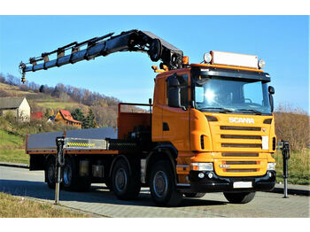 Lastbil med lad, Lastbil med kran Scania R480 Pritsche 7,25m +Kran/FUNK *8x2*Topzustand!: billede 1