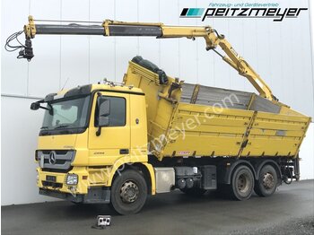  MERCEDES-BENZ Actros 2544 L 6x2 Kipper m. Kran absattelbar, Funk MKG HLK 151 - tipvogn lastbil