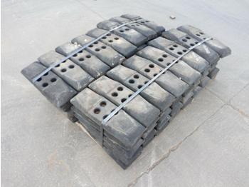 Larvebånd for Entreprenørmaskin 450mm Rubber Block Pads (Approx. 80): billede 1