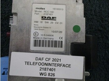 Elektrisk system for Lastbil DAF CF410 2187401 TELEFOONINTERFACE EURO 6 MODEL 2021: billede 2