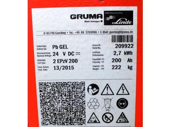 GRUMA 24 Volt 2 PzV 200 Ah - Batteri: billede 5