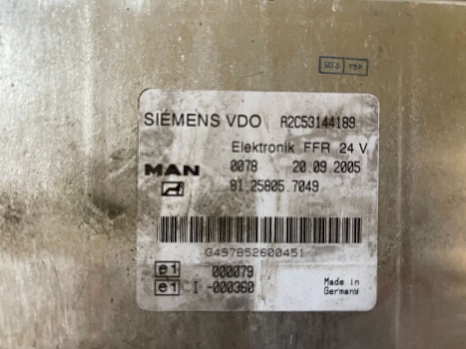 Kontrol blok for Lastbil MAN SIEMENS VDO Elektronik FFR Steuergerät Nr 81.25805.7049: billede 2