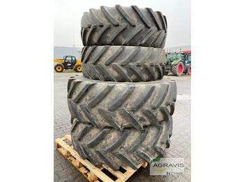 Dæk og fælge for Landbrugsmaskine Michelin 580/70 R38 + 480/70 R28: billede 1