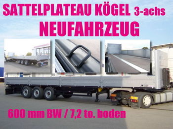 Kögel SN 24 / PLATEAU / plattform / baustoffe / STAHL - Åben sættevogn
