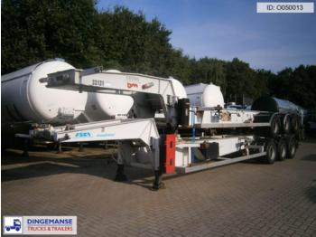 Asca 3-axle tank container trailer 20 ft. ADR/GGVS - Containerbil/ Veksellad sættevogn
