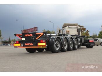 NOVA 4 AXLE CONTAINER TRAILER LAST AXLE SELF STEERING 2023 - Containerbil/ Veksellad sættevogn