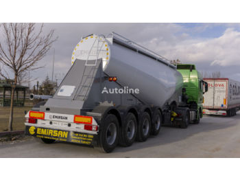 Ny Tanksættevogn til transportering cement EMIRSAN 4 Axle Cement Tanker Trailer: billede 1
