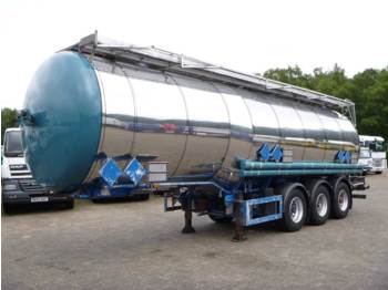 Tanksættevogn til transportering kemikalier Feldbinder Chemical tank inox 37 m3 / 3 comp: billede 1