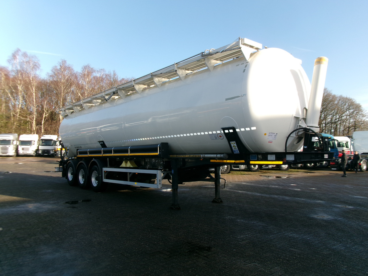 Tanksættevogn til transportering mel Feldbinder Powder tank alu 63 m3 (tipping): billede 2