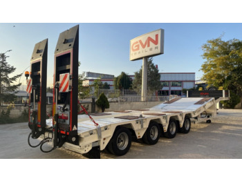 GVN Trailer 4 Axle Hydraulic Platform Lowbed - Nedbygget platform sættevogn: billede 1