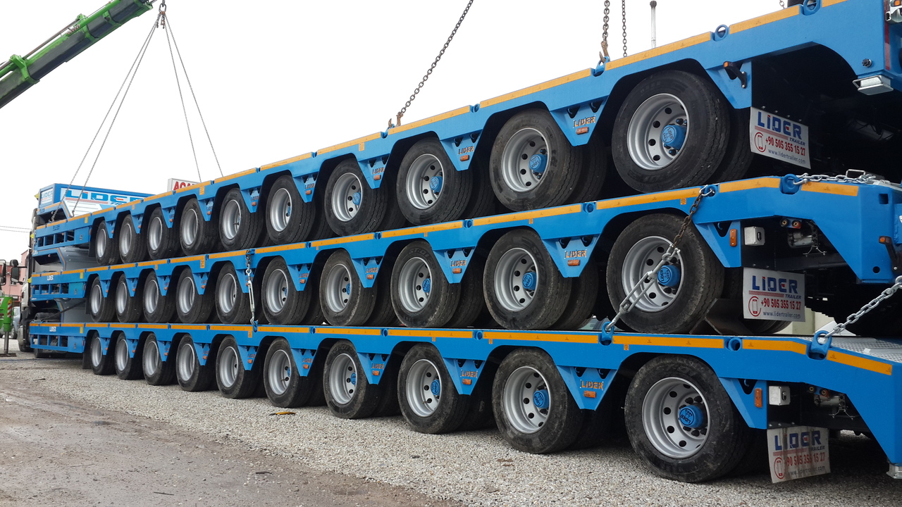 Ny Nedbygget platform sættevogn LIDER 2023 YEAR NEW MODELS containeer flatbes semi TRAILER FOR SALE: billede 17