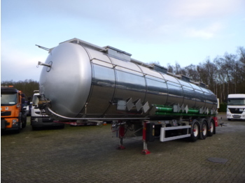 Tanksættevogn til transportering kemikalier L.A.G. Chemical tank inox 36 m3 / 4 comp + pump: billede 1