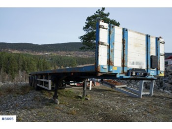 Åben sættevogn Narko 3 axle trailer. Good with stake holes.: billede 1