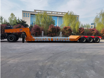 Ny Nedbygget platform sættevogn til transportering tungemaskiner SUNSKY 3 Axle 70 Tons detachable gooseneck lowbed trailer: billede 4