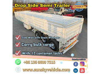 SUNSKY Drop deck semi trailer - Åben sættevogn: billede 1