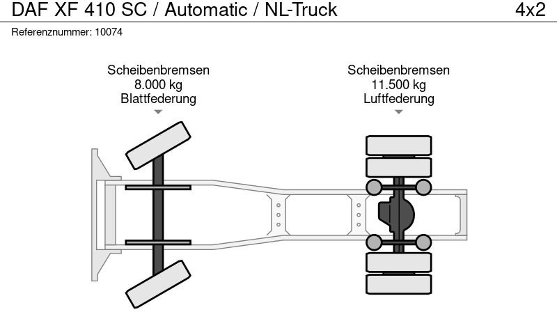 Leje en DAF XF 410 SC / Automatic / NL-Truck DAF XF 410 SC / Automatic / NL-Truck: billede 13
