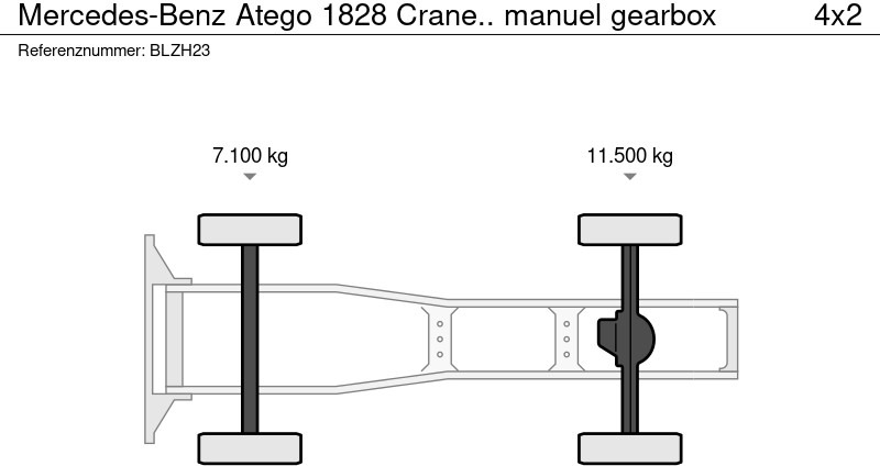 Trækker Mercedes-Benz Atego 1828 Crane.. manuel gearbox: billede 13