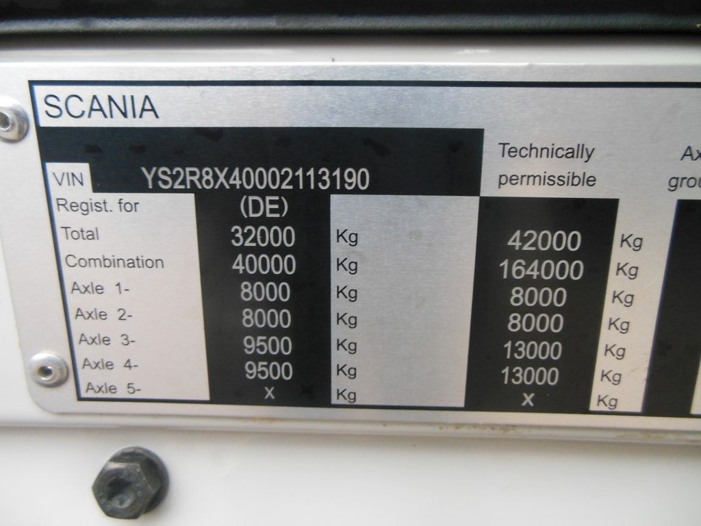 Trækker Scania R580, V8, 8X4, 164.000 KG, TOP STAND!!!: billede 27