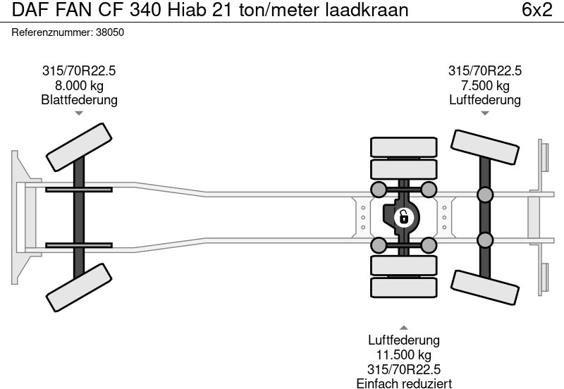 Affaldsmaskine DAF FAN CF 340 Hiab 21 ton/meter laadkraan: billede 20