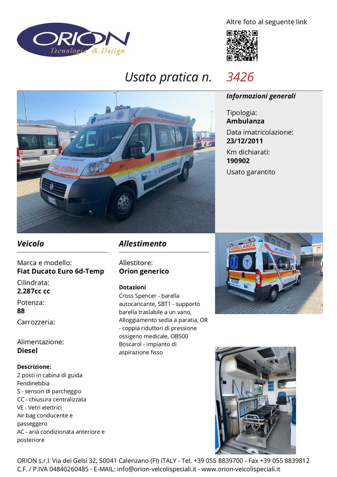 Ambulance ORION - ID 3426 FIAT DUCATO: billede 7