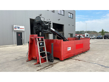 Onbekend CONTAINER WITH CRANE (HIAB CRANE 102 / KNIJPER/ GOOD WORKING CONDITION) - Maxi container