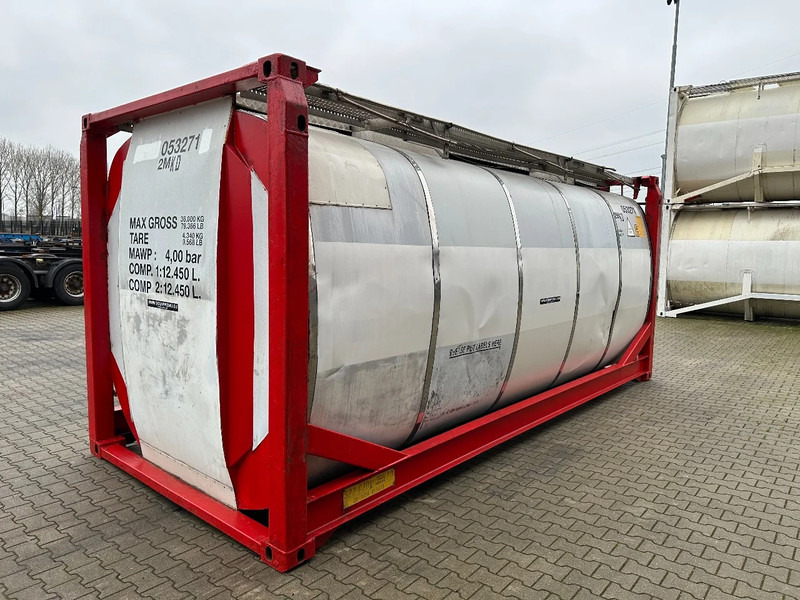 Lagertank til transportering kemikalier Van Hool 20FT, 24.900L, 2 comp.(12.450L + 12.450L), UN PORTABLE T11, L4BN, 5Y/CSC: 06/2026: billede 6