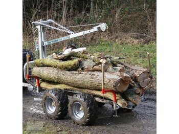 Vemac ATV Quad 2ton Rückewagen Holzrückewagen Forst Kran Traktor - Skovvogn: billede 2