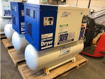 Ny Luftkompressor Fiac New Silver D 10 / 300 Silent 7.5 kW 860 L / min 10 bar Elektrische Schroefcompressor met ketel en droger: billede 4