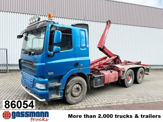 DAF AT 85.460 6x4, Abrollkipper Palfinger T20 - Lastbil kroghejs, Lastbil med kran: billede 1 DAF AT 85.460 6x4, Abrollkipper Palfinger T20 - Lastbil kroghejs, Lastbil med kran: billede 1