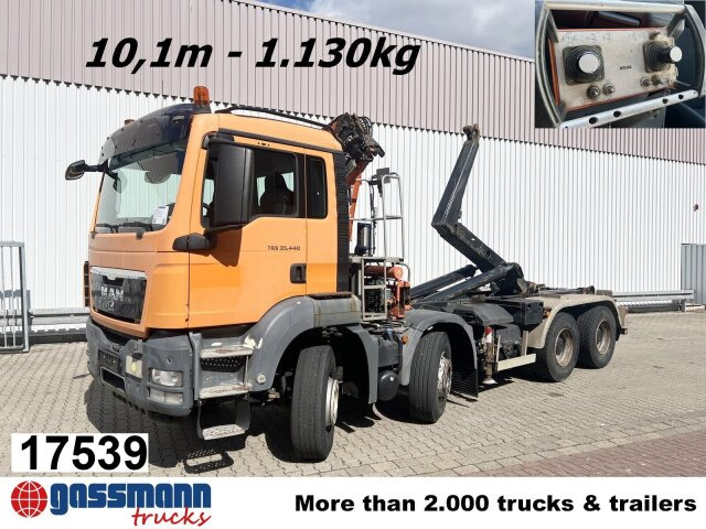 MAN TGS 35.440 8x4 BL, Meiller 19.62, Atlas Kran - Lastbil kroghejs, Lastbil med kran: billede 1 MAN TGS 35.440 8x4 BL, Meiller 19.62, Atlas Kran - Lastbil kroghejs, Lastbil med kran: billede 1