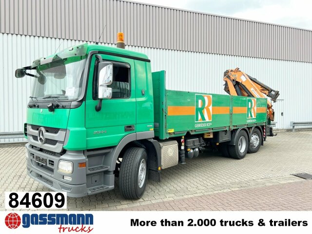 Mercedes-Benz Actros 2544 L 6x2, Retarder, Lenkachse, Heckkran - Lastbil med lad, Lastbil med kran: billede 1 Mercedes-Benz Actros 2544 L 6x2, Retarder, Lenkachse, Heckkran - Lastbil med lad, Lastbil med kran: billede 1