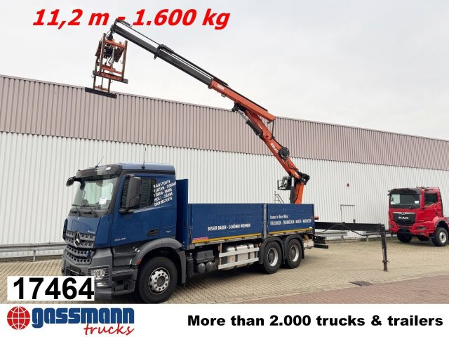 Mercedes-Benz Arocs 2642 6x4 mit Heckkran Atlas AK 186.3 V-2 - Lastbil med lad, Lastbil med kran: billede 1 Mercedes-Benz Arocs 2642 6x4 mit Heckkran Atlas AK 186.3 V-2 - Lastbil med lad, Lastbil med kran: billede 1