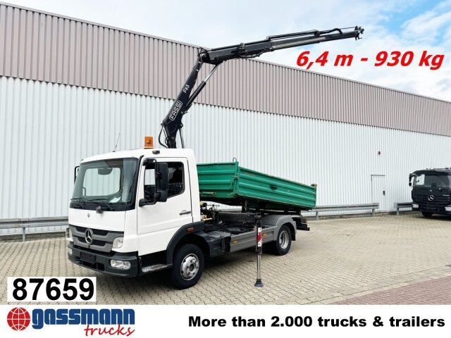 Mercedes-Benz Atego 918 KK 4x2, 2x AHK, Kran Fassi F65 - Tipvogn lastbil, Lastbil med kran: billede 1 Mercedes-Benz Atego 918 KK 4x2, 2x AHK, Kran Fassi F65 - Tipvogn lastbil, Lastbil med kran: billede 1